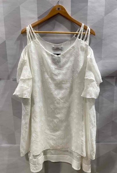Picture of PLUS SIZE CHIFFON SHORT SLEEVE TUNIC
